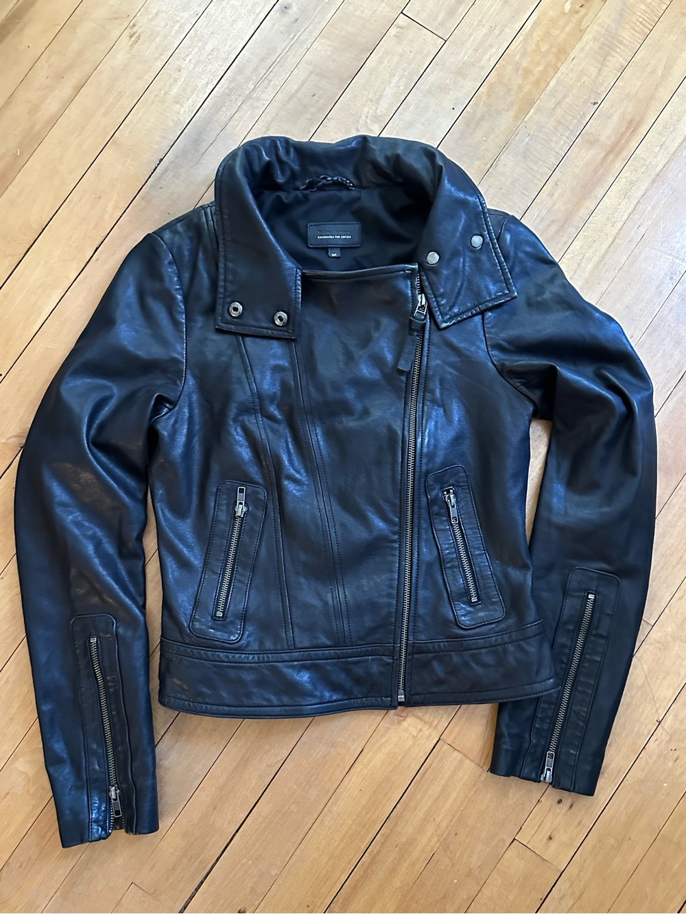 Mackage Black Leather Moto Jacket